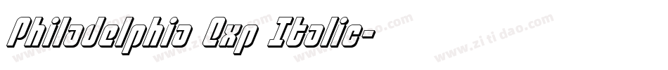 Philadelphia Exp Italic字体转换